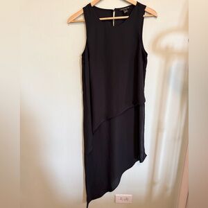 Revamped Black Asymmetrical Dress
